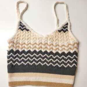 Multi Color Knit Bralette Crop Top